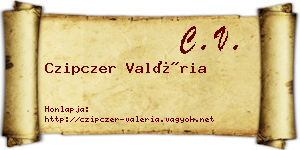 Czipczer Valéria névjegykártya